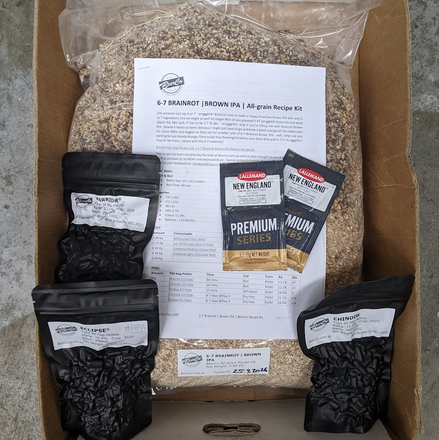 6-7 Brainrot | Brown IPA | BeerCo All Grain Brewers Recipe Kit - Image 2