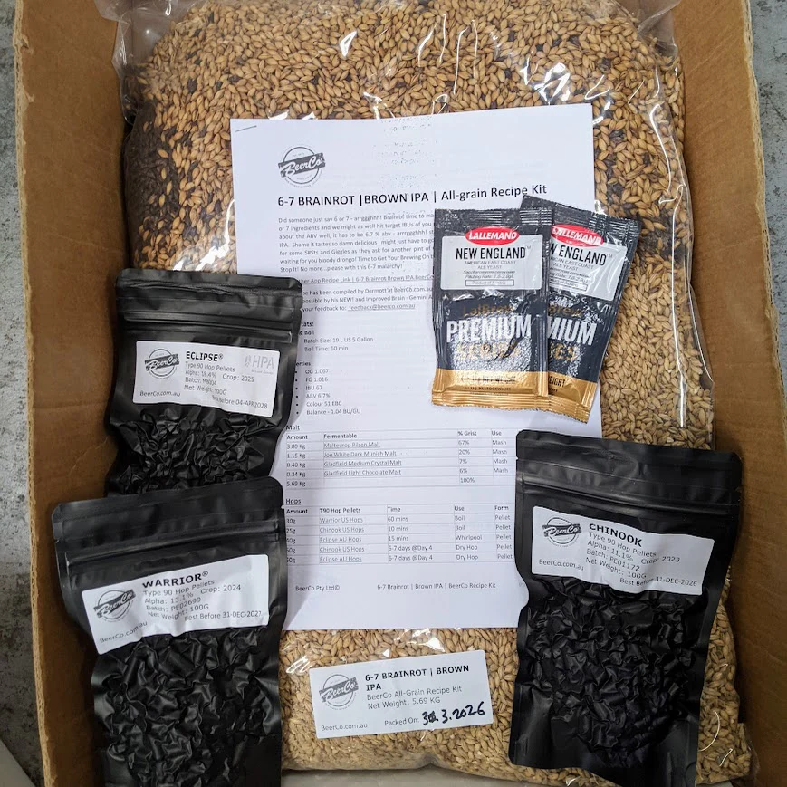 6-7 Brainrot | Brown IPA | BeerCo All Grain Brewers Recipe Kit - Image 3