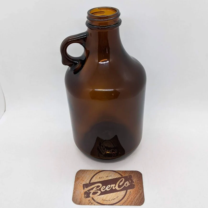 946mL 32oz Amber Glass Squealer Bottle With 38mm 400 Screw Neck - Image 3