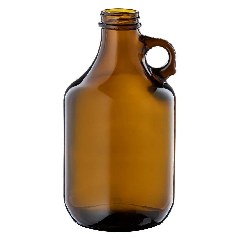 946mL 32oz Amber Glass Squealer Bottle With 38mm 400 Screw Neck - Image 4