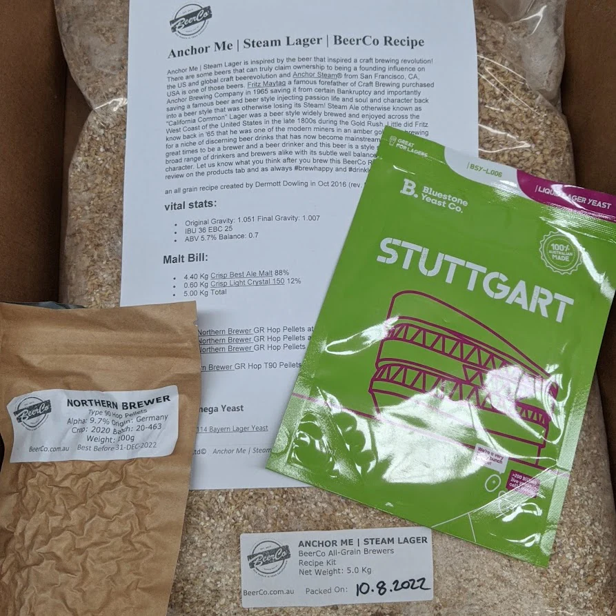 Anchor Me | Steam Lager | BeerCo All Grain Brewers Recipe Kit - Image 3