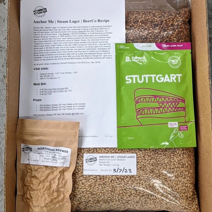Anchor Me | Steam Lager | BeerCo All Grain Brewers Recipe Kit - Image 4