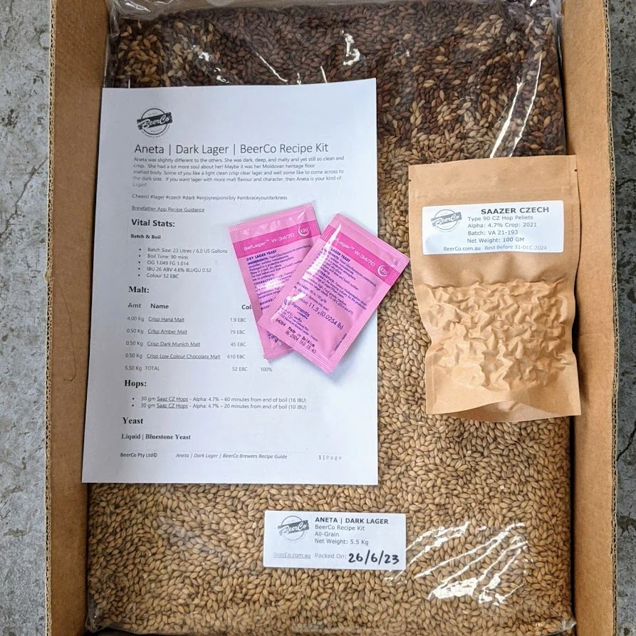 Aneta | Dark Lager | BeerCo All Grain Brewers Recipe Kit - Image 3