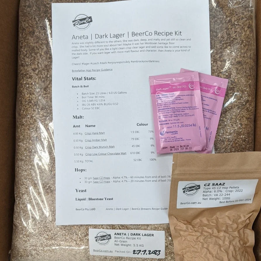 Aneta | Dark Lager | BeerCo All Grain Brewers Recipe Kit - Image 4