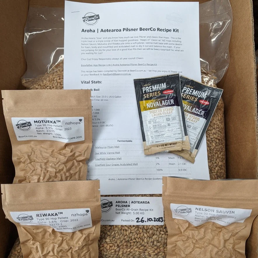 Aroha | Aotearoa Pilsner | BeerCo All Grain Brewers Recipe Kit - Image 2