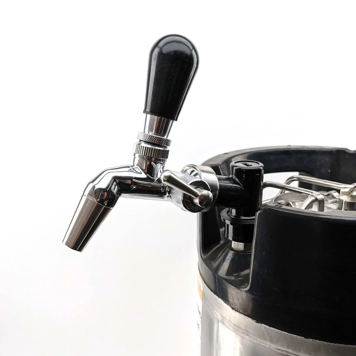 Ball Lock Disconnect (Black/Liquid) - with Integrated Tap Shank and Collar - Image 2