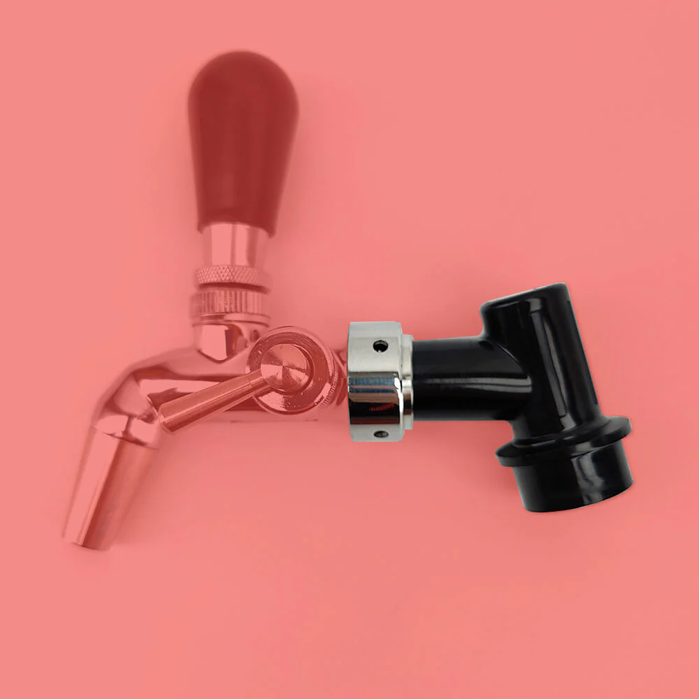 Ball Lock Disconnect (Black/Liquid) - with Integrated Tap Shank and Collar - Image 6