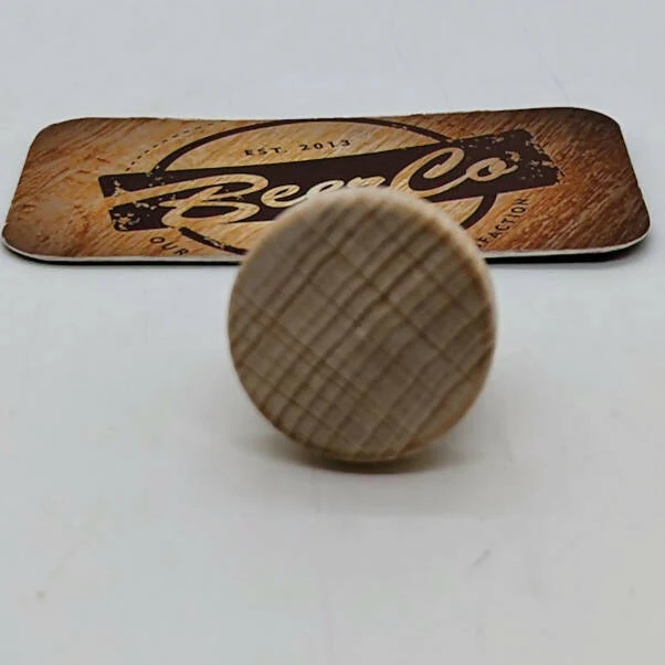 Beechwood Plain Wood Top Stoppers (30 X 10mm) Unwashed Micro Shank - Image 4