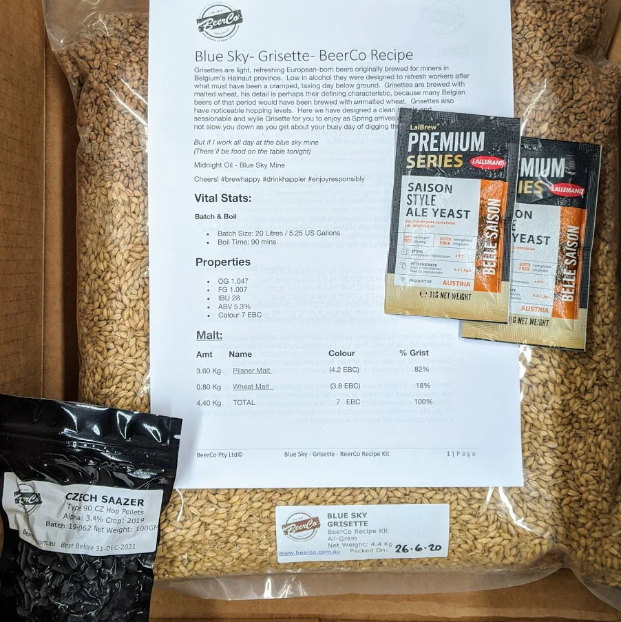 Blue Sky | Grisette | BeerCo All Grain Brewers Recipe Kit - Image 3