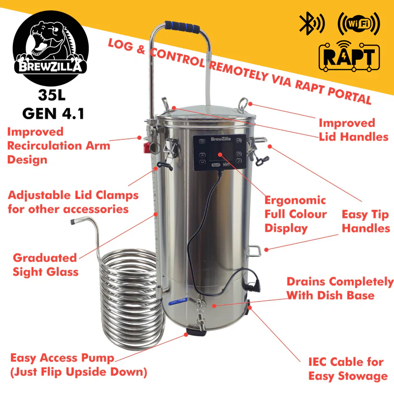BrewZilla 35L Gen 4.1 | Pump 1900/500w | 220-240V AC - Image 2