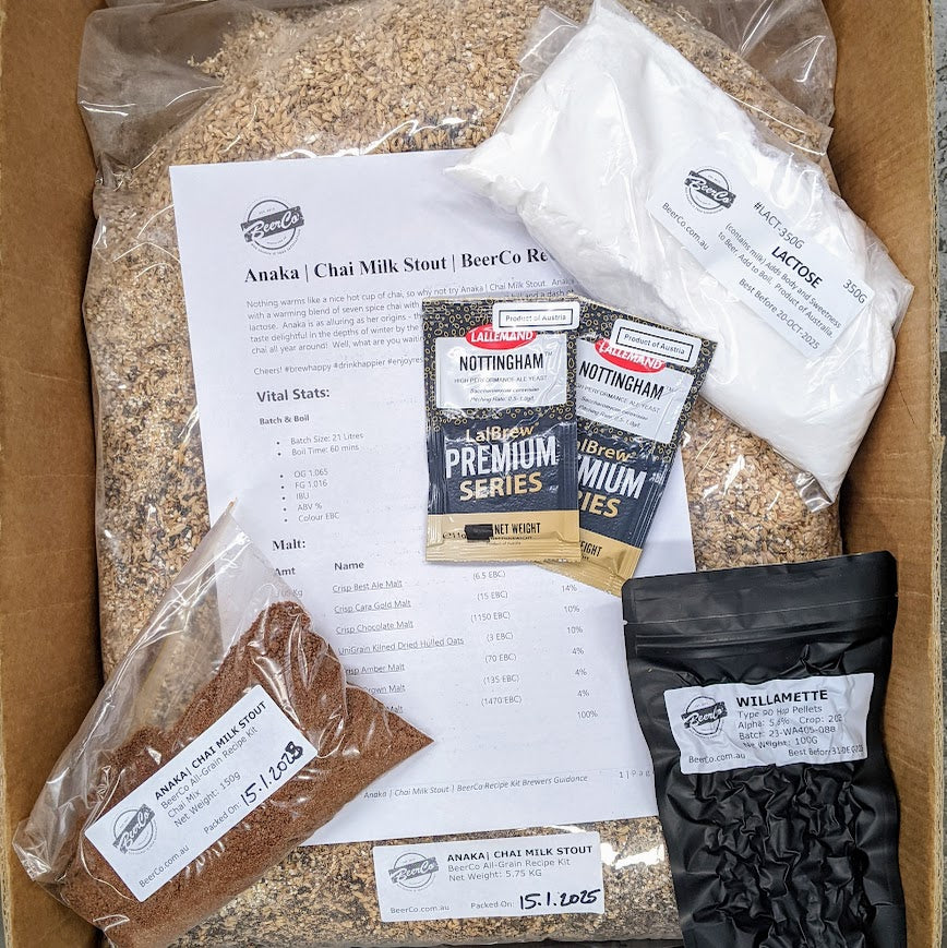 Anaka | Chai Milk Stout | BeerCo All Grain Brewers Recipe Kit - Image 2