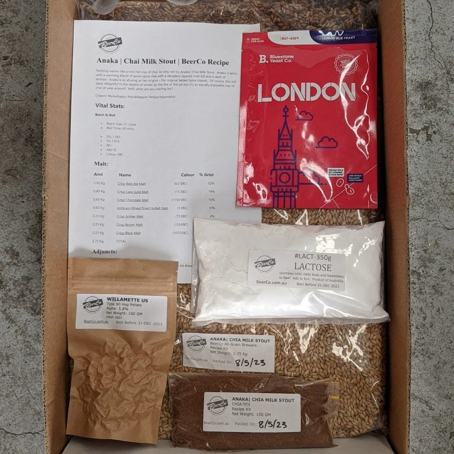 Anaka | Chai Milk Stout | BeerCo All Grain Brewers Recipe Kit - Image 3