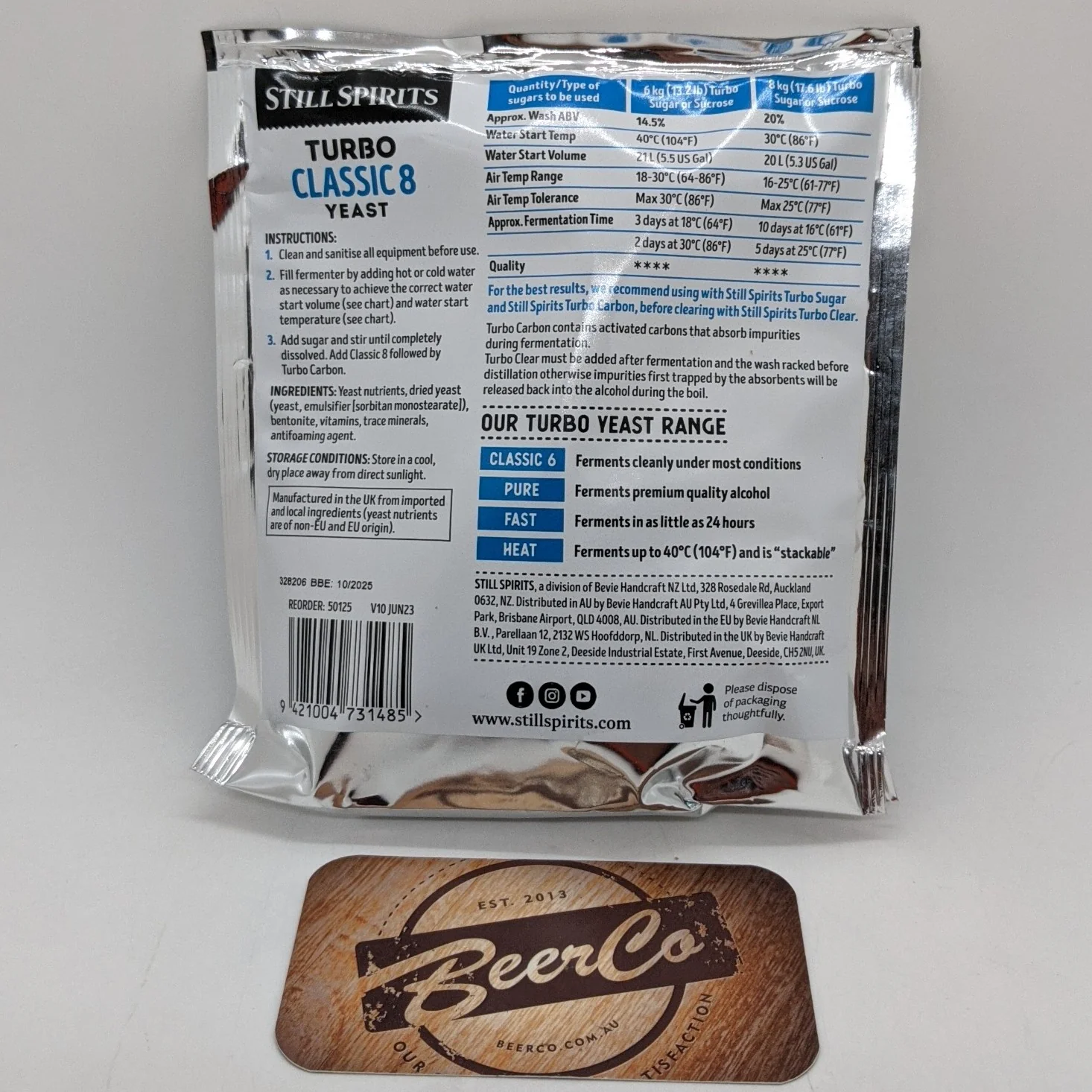 Still Spirits | Classic 8 Turbo Yeast 273g - Image 4
