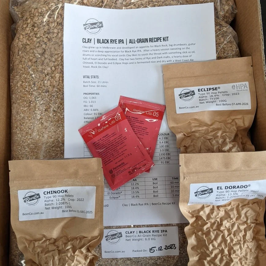 Clay | Black Rye IPA | BeerCo All Grain Brewers Recipe Kit - Image 2