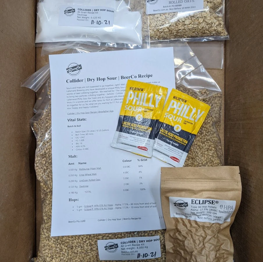 Collider | Dry Hop Sour Ale | BeerCo All Grain Brewers Recipe Kit - Image 2