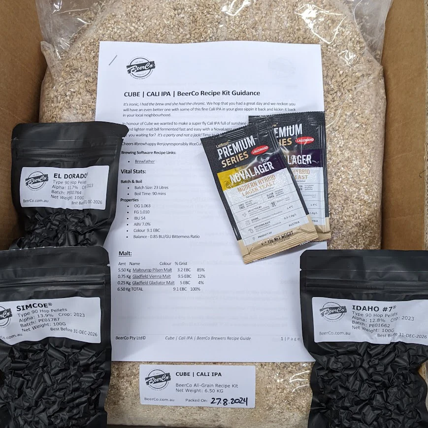Cube | Cali IPA | BeerCo All Grain Brewers Recipe Kit - Image 2