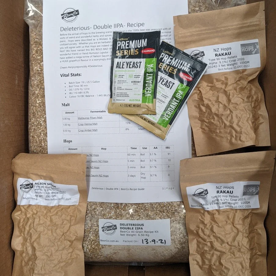 Deleterious | Double IIPA | BeerCo All Grain Brewers Recipe Kit - Image 2