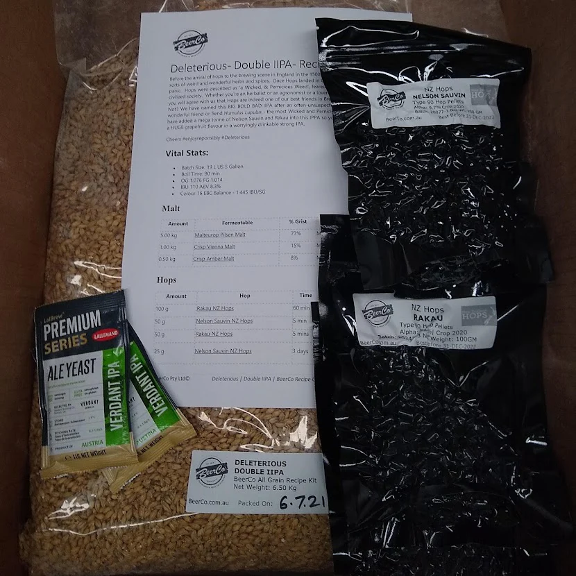 Deleterious | Double IIPA | BeerCo All Grain Brewers Recipe Kit - Image 3