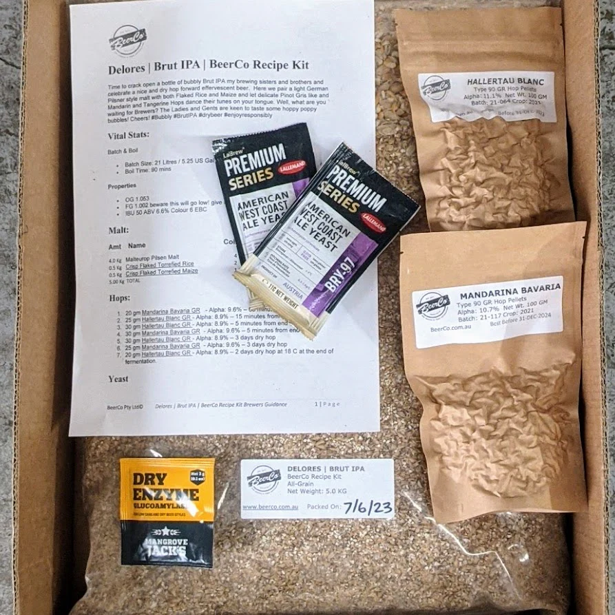 Delores | Brut IPA | BeerCo All Grain Brewers Recipe Kit - Image 2