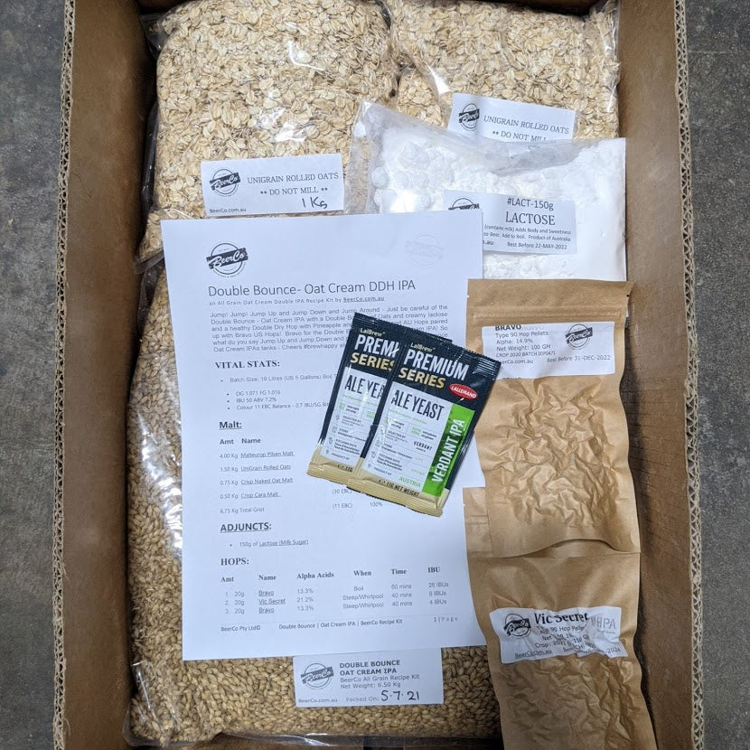 Double Bounce | Oat Cream DDH IPA | BeerCo All Grain Brewers Kit - Image 3