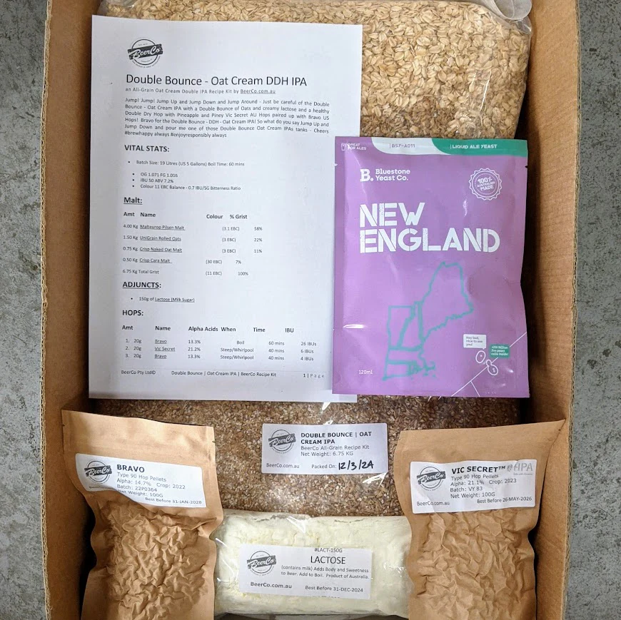 Double Bounce | Oat Cream DDH IPA | BeerCo All Grain Brewers Kit - Image 4