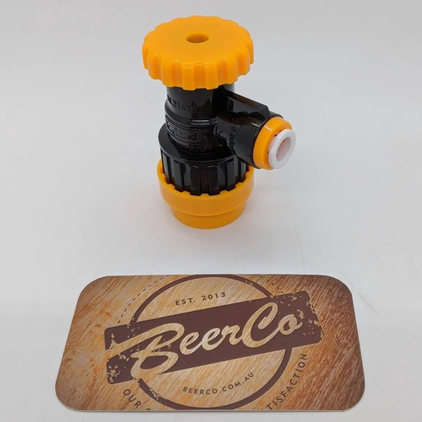 duotight | 8mm x Flow Control Ball Lock Disconnect (Liquid Black + Yellow) (POK)