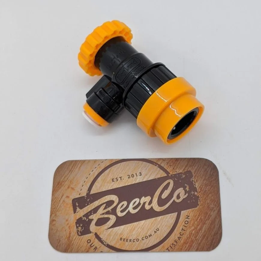 duotight | 8mm x Flow Control Ball Lock Disconnect (Liquid Black + Yellow) (POK) - Image 2