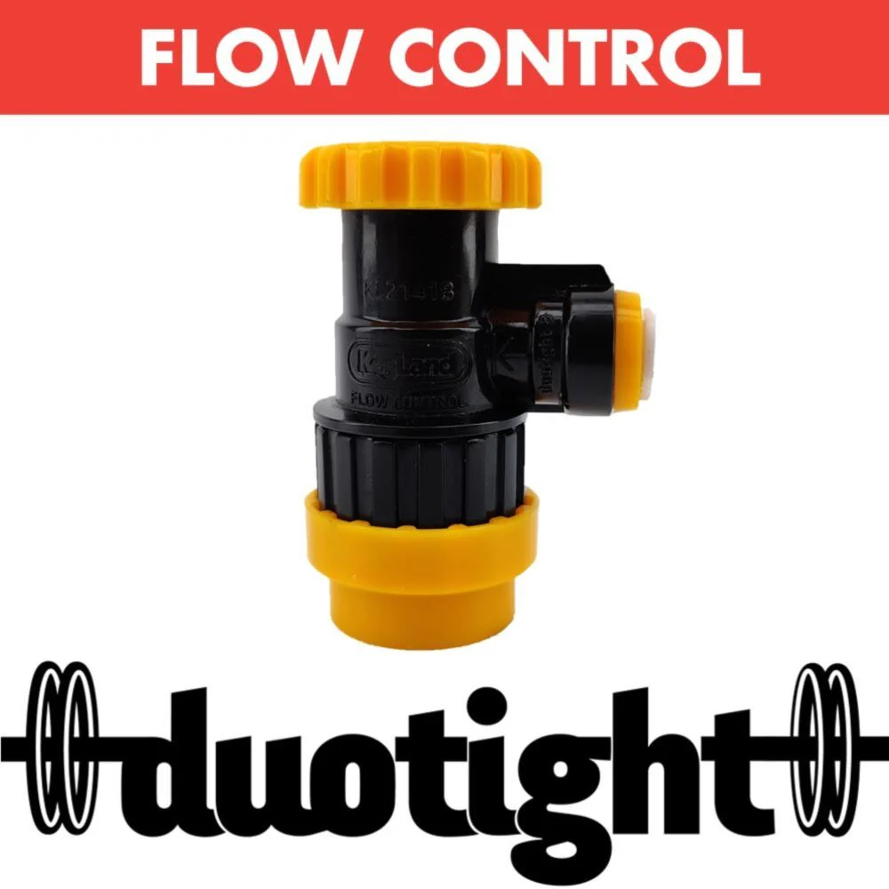 duotight | 8mm x Flow Control Ball Lock Disconnect (Liquid Black + Yellow) (POK) - Image 4