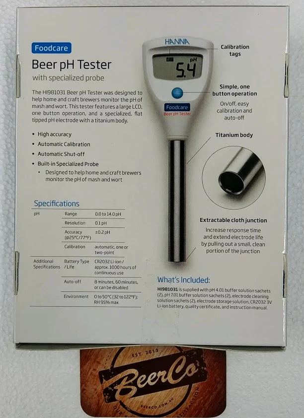 Hanna Foodcare Beer pH Tester | HI981031 - Image 4