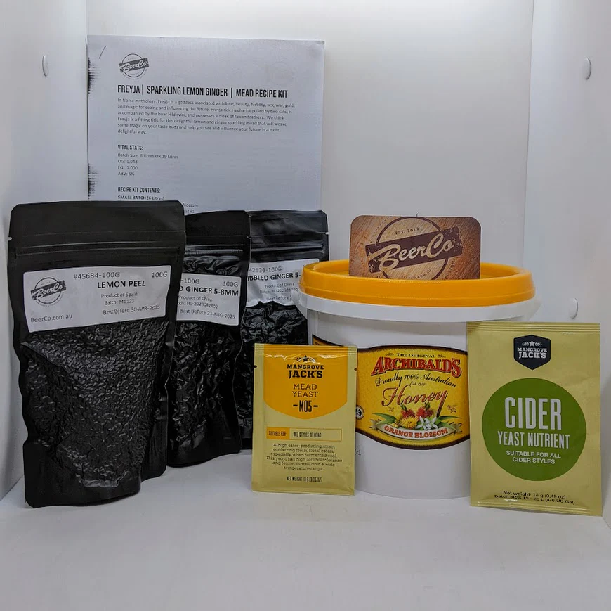 Freyja | Sparkling Lemon Ginger | Mead Recipe Kit - Image 3
