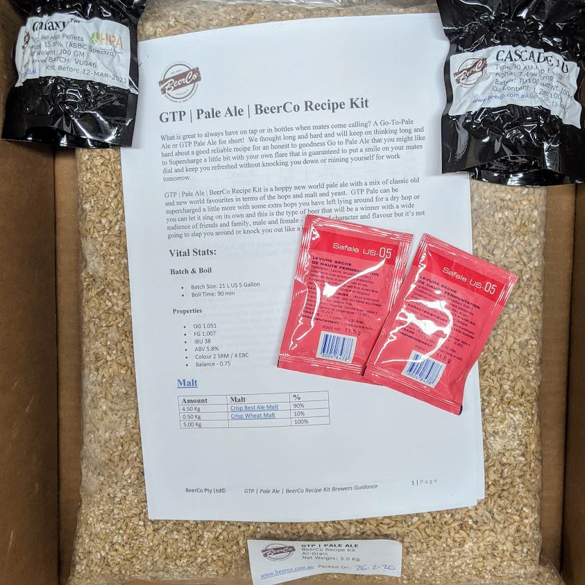 GTP | Pale Ale | BeerCo All Grain Brewers Recipe Kit - Image 2