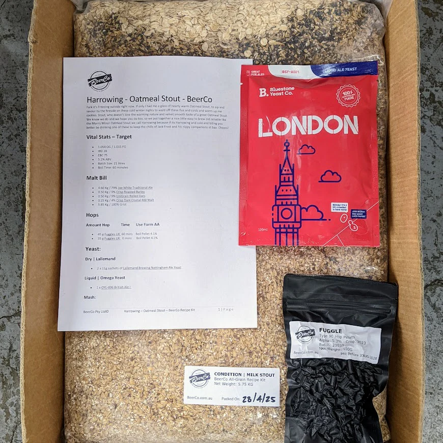 Harrowing | Oatmeal Stout | BeerCo All Grain Brewers Recipe Kit - Image 5