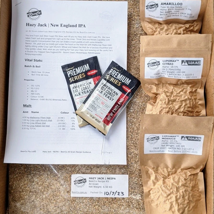 Hazy Jack | NEIPA | BeerCo All Grain Brewers Recipe Kit - Image 3