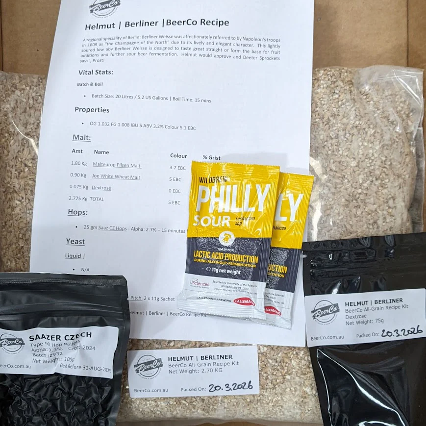 Helmut | Berliner Weisse | BeerCo All Grain Brewers Recipe Kit - Image 3
