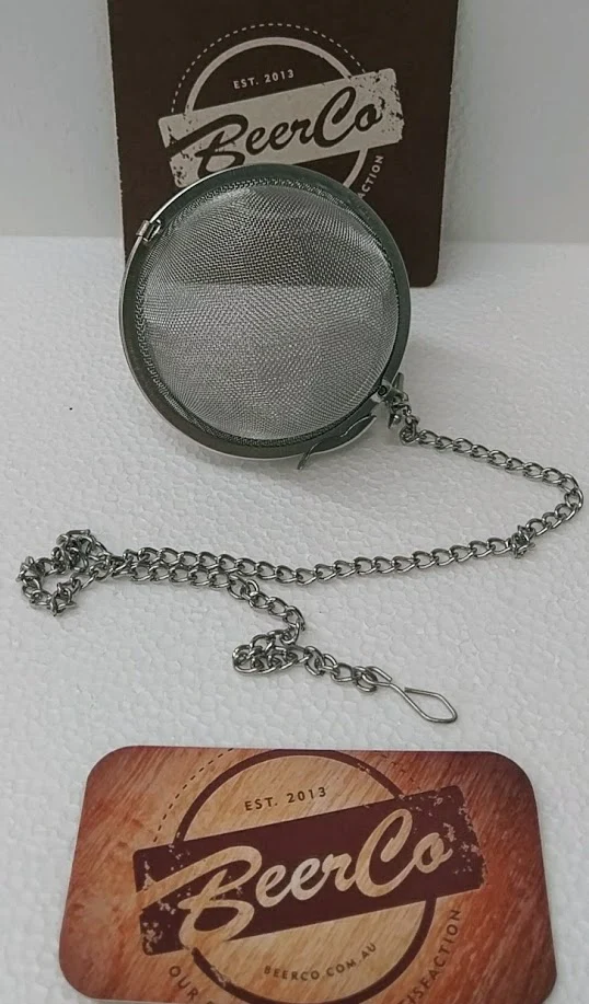 Hop Bomb - Stainless - 70mm Diameter with 40cm Chain