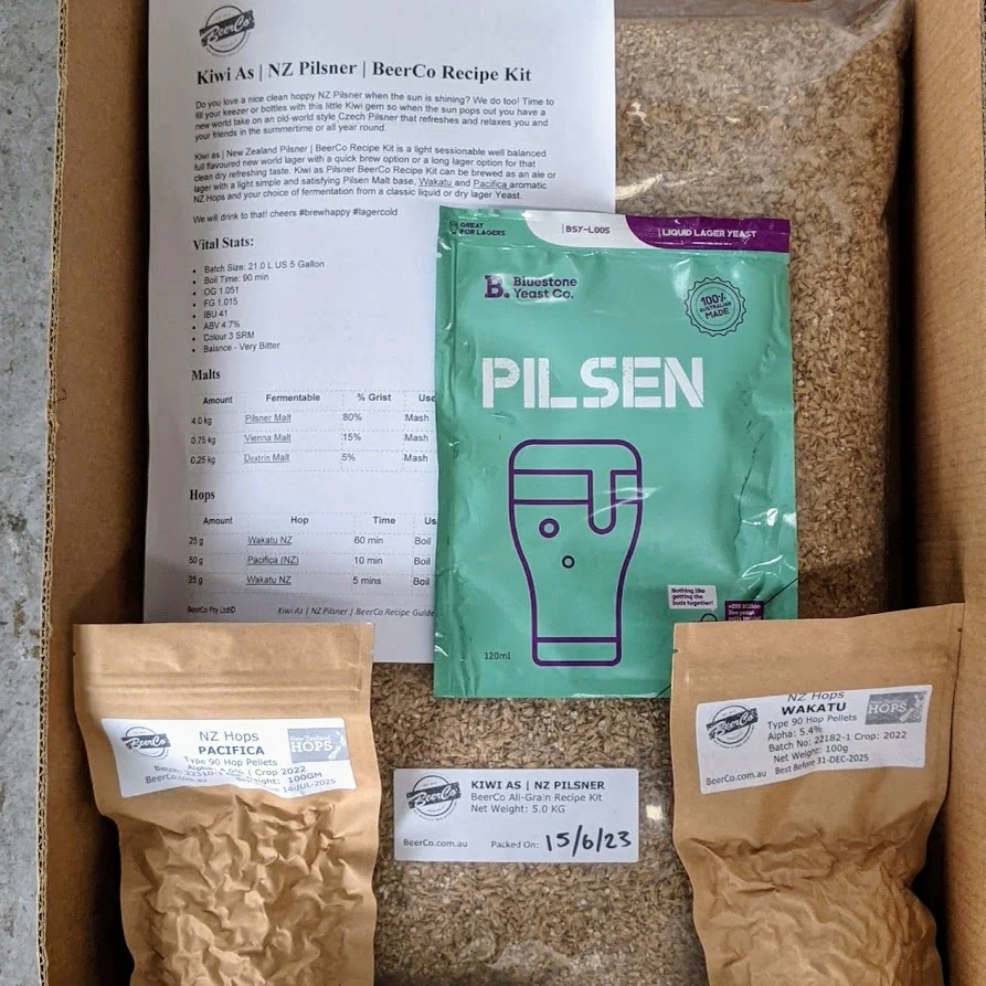 Kiwi As | New Zealand Pilsner | BeerCo All Grain Brewers Recipe Kit - Image 4