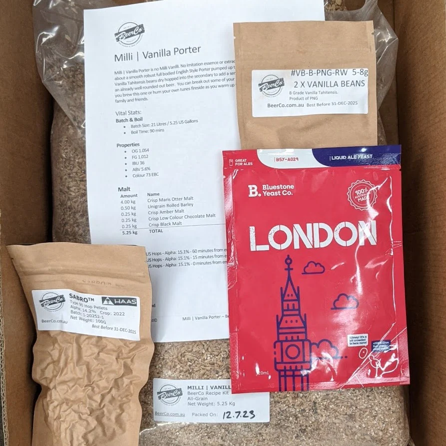 Milli | Vanilla Porter | BeerCo All Grain Brewers Recipe Kit - Image 2