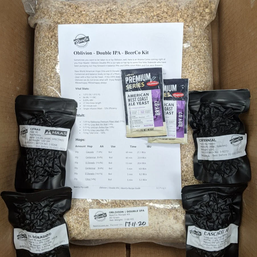Oblivion | Double IPA | BeerCo All Grain Brewers Recipe Kit - Image 3