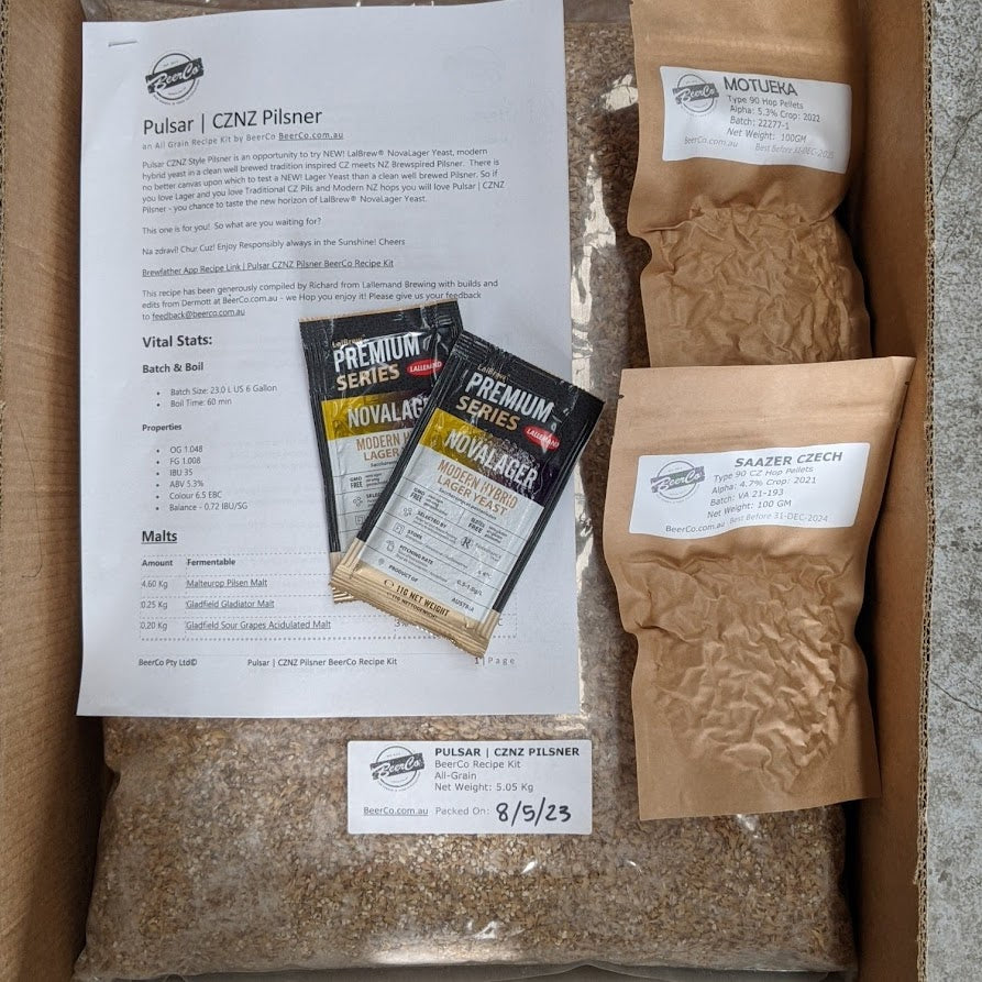 Pulsar | CZNZ Pilsner | BeerCo All Grain Brewers Recipe Kit - Image 3