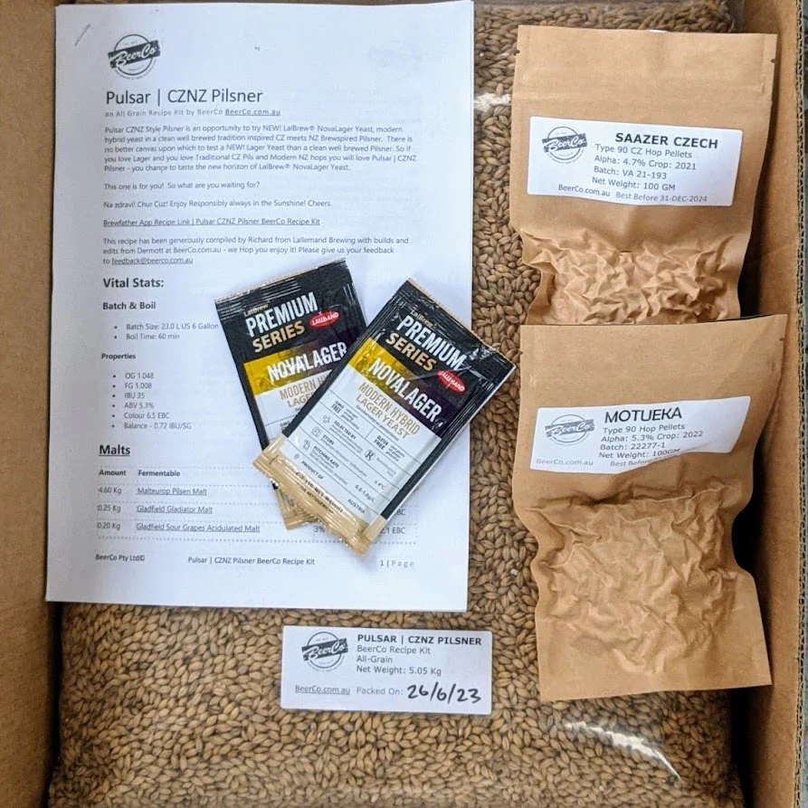 Pulsar | CZNZ Pilsner | BeerCo All Grain Brewers Recipe Kit - Image 4