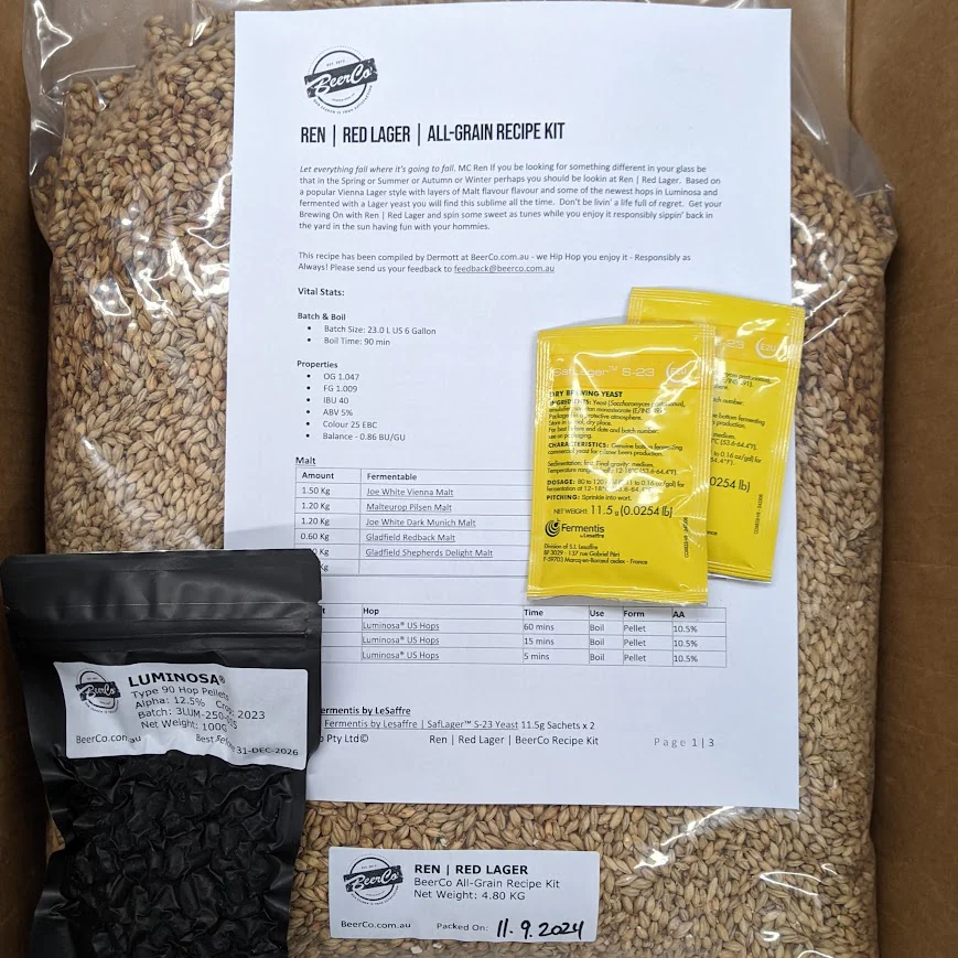 Ren | Red Lager | BeerCo All Grain Brewers Recipe Kit - Image 3