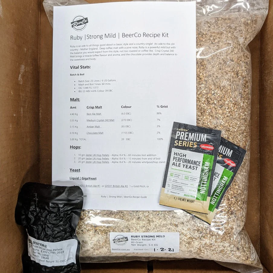 Ruby | Strong Mild | BeerCo All Grain Brewers Recipe Kit - Image 3