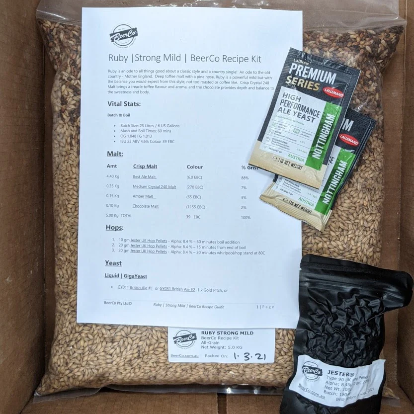 Ruby | Strong Mild | BeerCo All Grain Brewers Recipe Kit - Image 4
