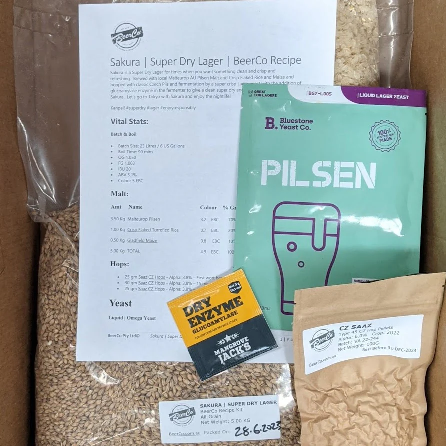 Sakura | Super Dry Lager | BeerCo All Grain Brewers Recipe Kit - Image 3