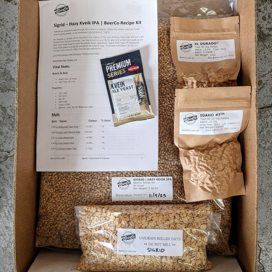 Sigrid | Hazy Kveik IPA | BeerCo All Grain Brewers Recipe Kit - Image 2