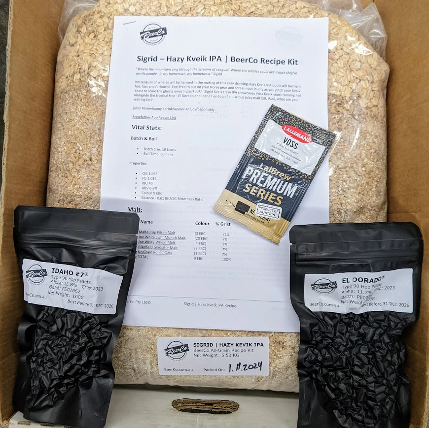 Sigrid | Hazy Kveik IPA | BeerCo All Grain Brewers Recipe Kit - Image 3