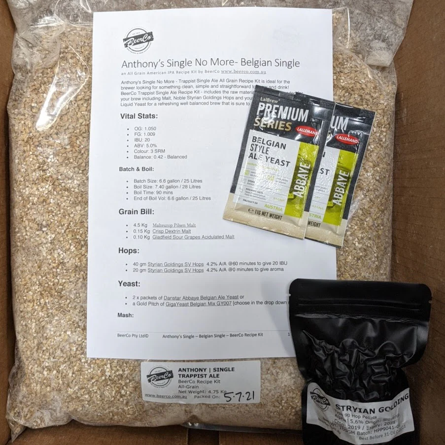 Anthony | Single Trappist Ale | BeerCo All Grain Brewers Recipe Kit - Image 2