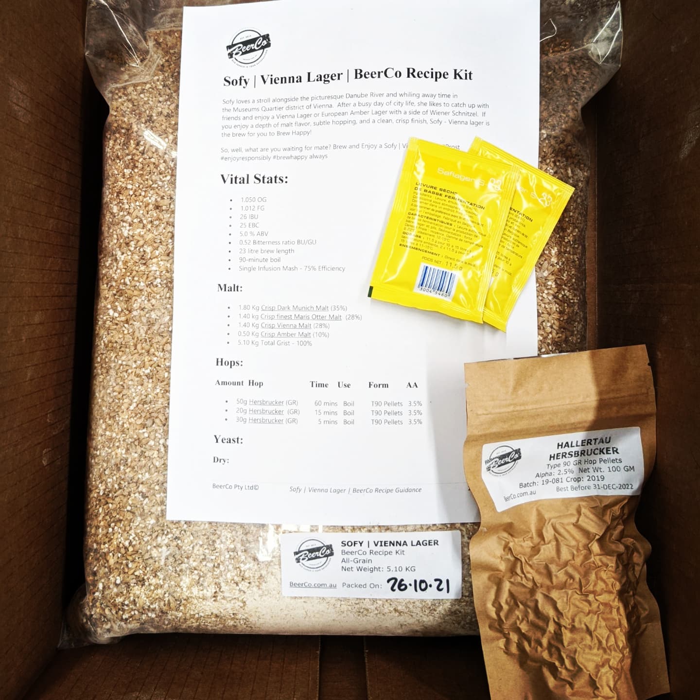 Sofy | Vienna Lager | BeerCo All Grain Brewers Recipe Kit - Image 2