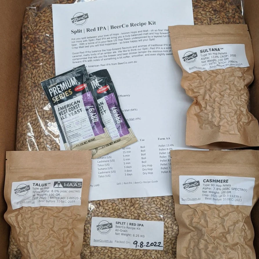 Split | Red IPA | BeerCo All Grain Brewers Recipe Kit - Image 2