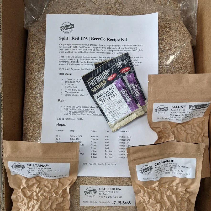 Split | Red IPA | BeerCo All Grain Brewers Recipe Kit - Image 3